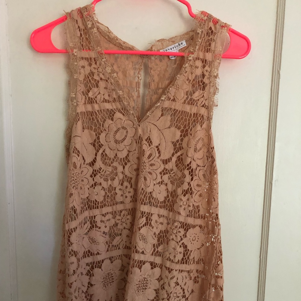 Tan Lace Shirt!